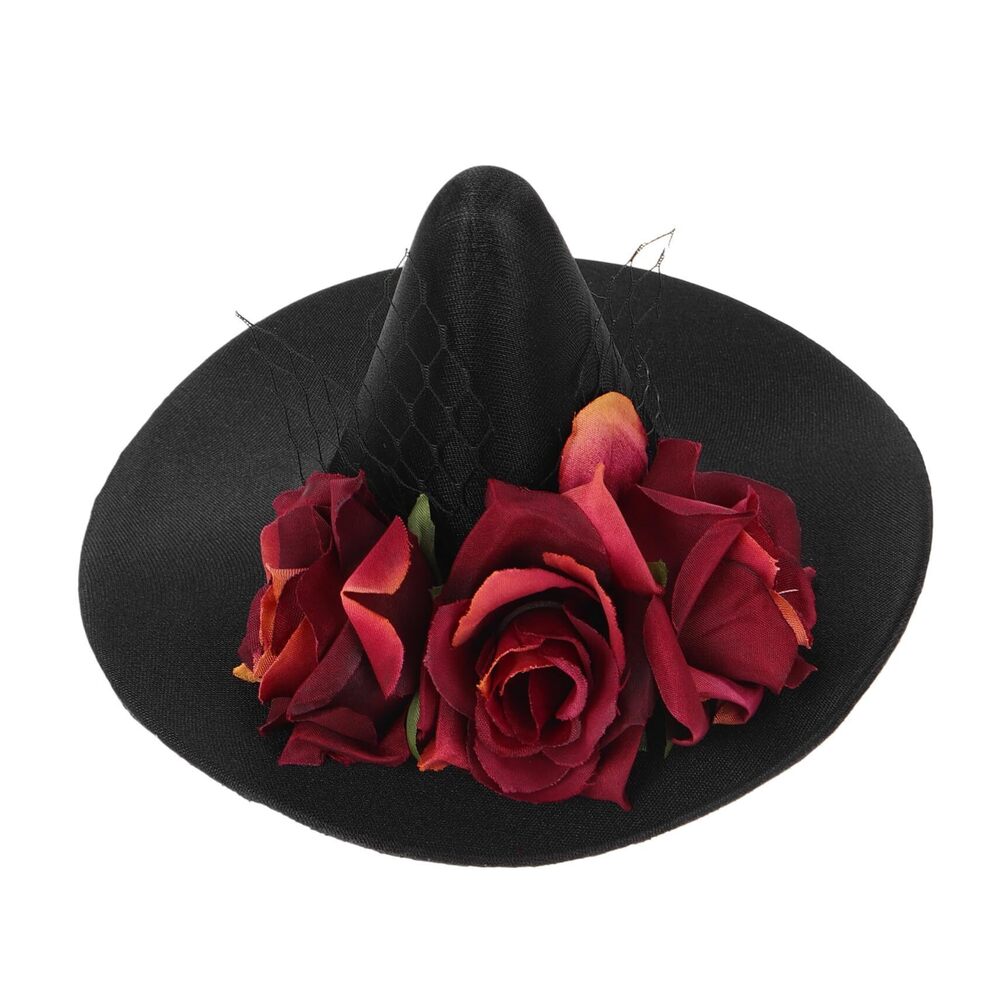 8220 Hat Headband with Hair Clips - Halloween Fascinator for Adults